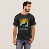 With A Schnauzer Retro Summer Distressed T-shirt (Voorkant volledig)