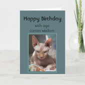 With Age Comes Wisdom Happy Birthday Funny Kaart (Voorkant)