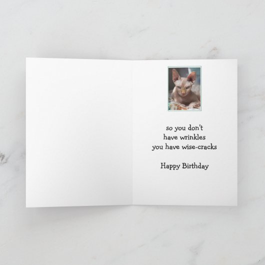 With Age Comes Wisdom Happy Birthday Funny Kaart (Binnen)