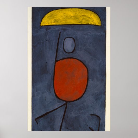 With an Umbrella by Paul Klee Poster (Voorkant)