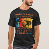 with classic car retro t-shirt (Voorkant)