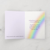 With Deepest Condolences Rainbow Bridge Sympathy Folie Wenskaart (Binnenlaag)