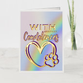 With Deepest Condolences Rainbow Bridge Sympathy Folie Wenskaart (Voorkant)