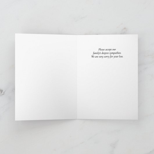 With Deepest Sympathy Card Kaart (Binnen)