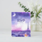 With dietary choice Amour Éternel RSVP Card (Staand voorkant)