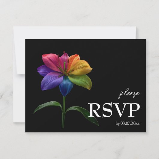 🌈 With Dietary choice RSVP Technicolor Love  (Voorkant)