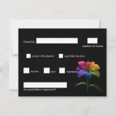 🌈 With Dietary choice RSVP Technicolor Love  Kaartje (Achterkant)