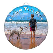 With Dog Photo Dart Board Personalized Text Dartbord (Voorkant)
