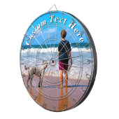 With Dog Photo Dart Board Personalized Text Dartbord (Voorkant Rechts)