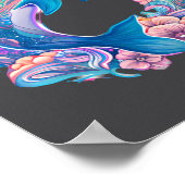 With Easter Festive Illustration Charming Dolphin Poster (Hoek)