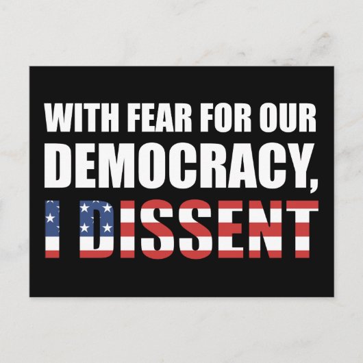 With Fear For Our Democracy Briefkaart (Voorkant)