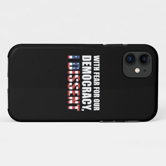 With Fear For Our Democracy Case-Mate iPhone Case (Achterkant (horizontaal))