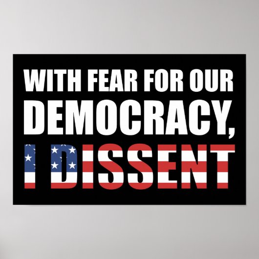 With Fear For Our Democracy Poster (Voorkant)
