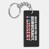 With Fear For Our Democracy Sleutelhanger (Voorkant Links)