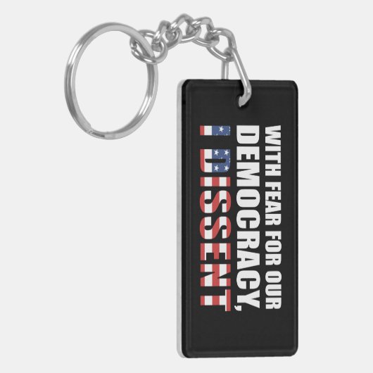 With Fear For Our Democracy Sleutelhanger (Voorkant Links)