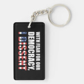 With Fear For Our Democracy Sleutelhanger (achterkant)