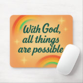 with God all things are possible Christian faith Muismat (Met muis)