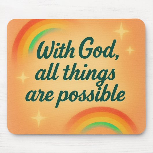 with God all things are possible Christian faith Muismat (Voorkant)
