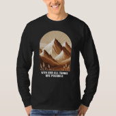 With God All Things Are Possible Christian T-shirt (Voorkant)