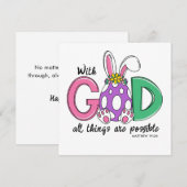 With God All Things Are Possible Easter Card (Voorkant / Achterkant)