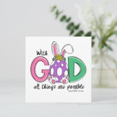 With God All Things Are Possible Easter Card (Staand voorkant)