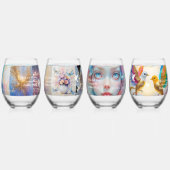 With God all things are possible. (Matthew 19:26) Wijnglas Zonder Voet (Achterkant)