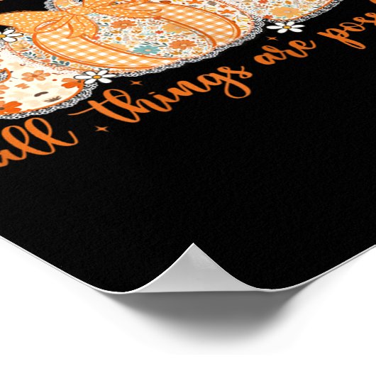 With God All Things Are Ssible Fall Pumpkin Patter Poster (Hoek)