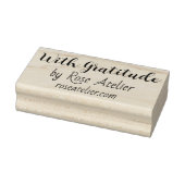 With Gratitude Custom Business Store Name & Websit Rubberstempel (Stempel)