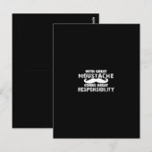with great moustache comes great responsibility briefkaart (Voorkant / Achterkant)