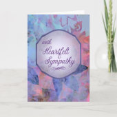 With Heartfelt Sympathy – Watercolor Floral Kaart (Voorkant)