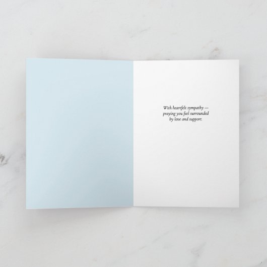 With Heartfelt Sympathy – Watercolor Floral Kaart (Binnen)