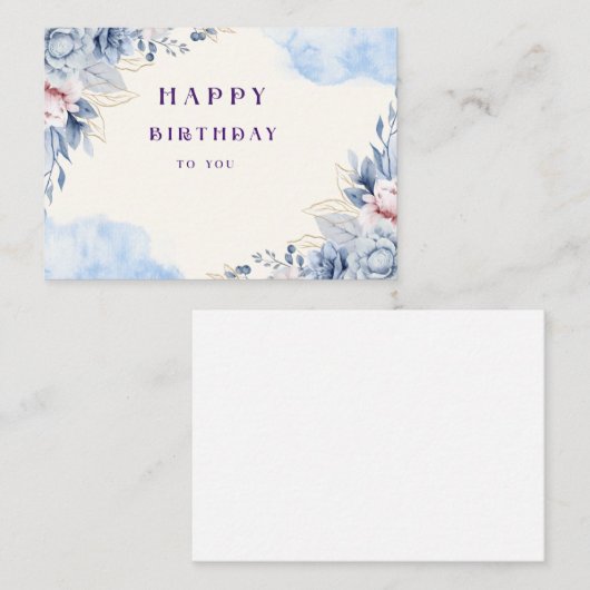 With Heartfelt Thanks Notitiekaartje (Voorkant / Achterkant)