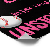 With Jesus In Her Heart And A Softball She Is Unst Poster (Hoek)