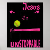 With Jesus In Her Heart And A Softball She Is Unst Poster (Voorkant)