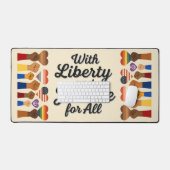 With Liberty and Justice for All Protest Freedom Bureaumat (Keyboard & Muis)