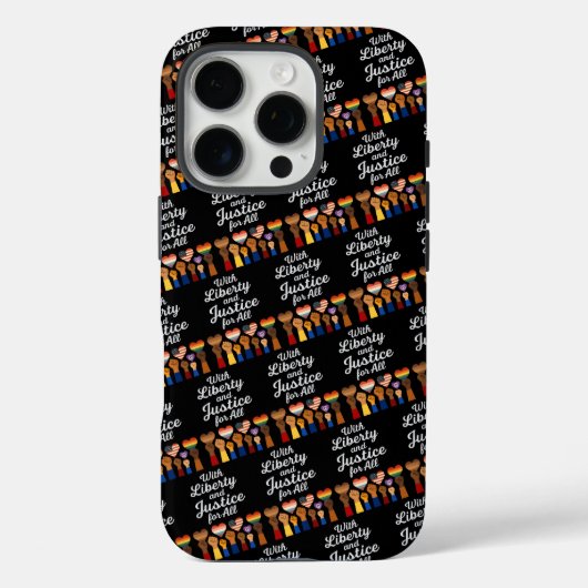 With Liberty and Justice for All Protest Freedom Case-Mate iPhone Case (Achterkant)