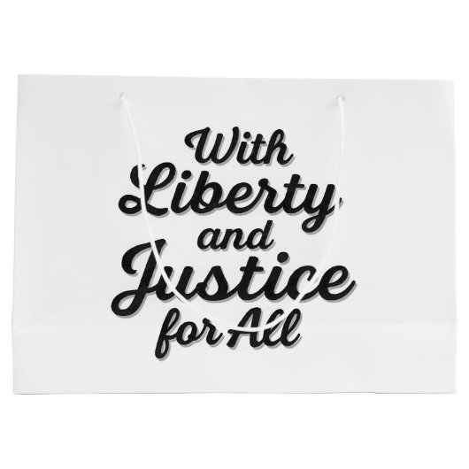 With Liberty and Justice for All Protest Freedom Groot Cadeauzakje (Achterkant)