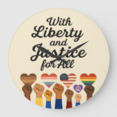 With Liberty and Justice for All Protest Freedom Grote Klok (Voorkant)