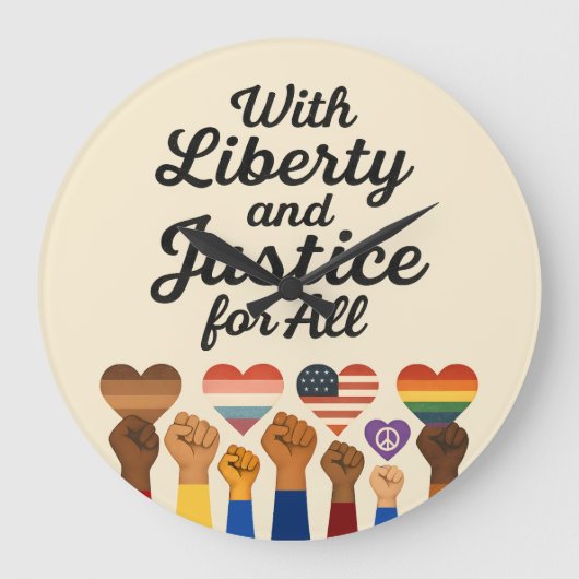 With Liberty and Justice for All Protest Freedom Grote Klok (Voorkant)