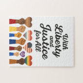 With Liberty and Justice for All Protest Freedom Legpuzzel (Horizontaal)