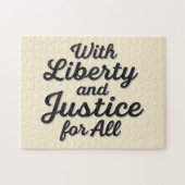 With Liberty and Justice for All Protest Freedom Legpuzzel (Horizontaal)