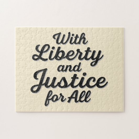 With Liberty and Justice for All Protest Freedom Legpuzzel (Horizontaal)