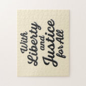 With Liberty and Justice for All Protest Freedom Legpuzzel (Verticaal)