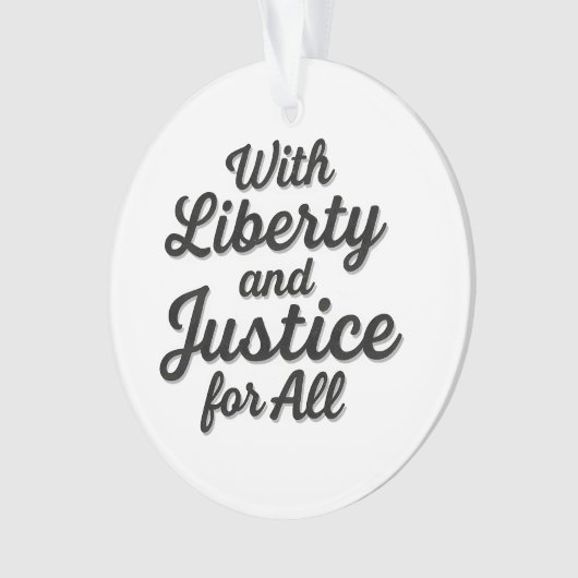 With Liberty and Justice for All Protest Freedom Ornament (voorkant)
