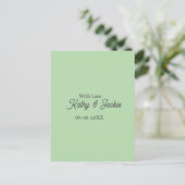 With love add couple name wedding simple minimal  briefkaart (Staand voorkant)
