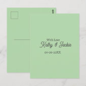 With love add couple name wedding simple minimal  briefkaart (Voorkant / Achterkant)
