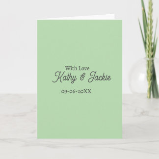 With love add couple name wedding simple minimal  kaart