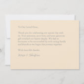 With Love and Gratitude Wedding Photo Champagne  Bedankkaart (Achterkant)