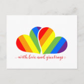 with love and rainbow hearts briefkaart (Voorkant)