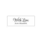 With Love Cursive Script from Your Name Zelfinktende Stempel (Design)